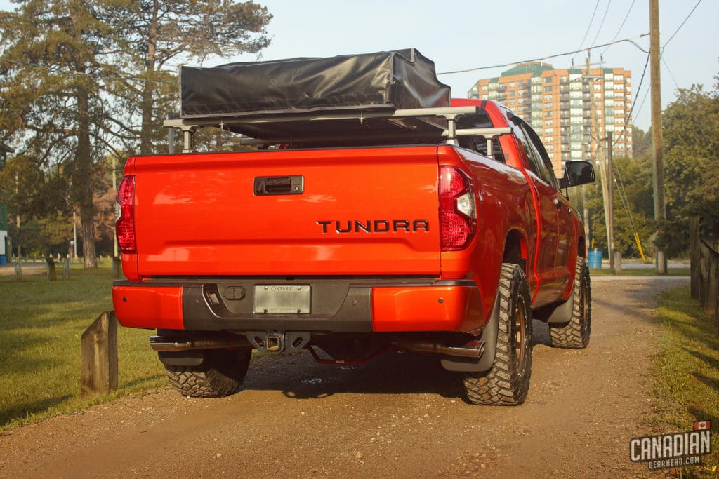 Inferno Orange TRD Pro Tundra rear