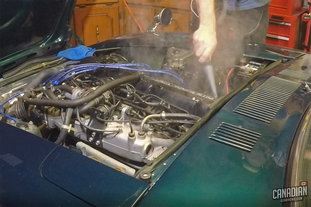 Engine bay cleaning