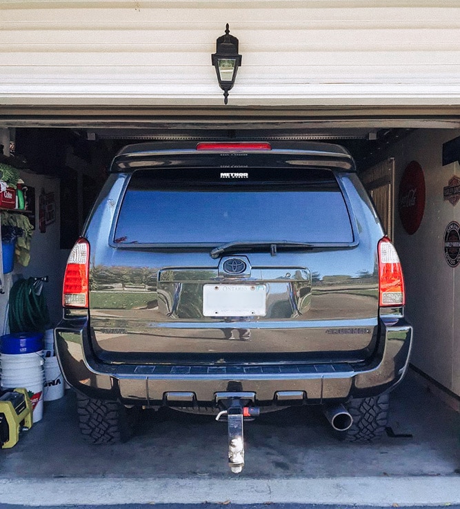 Lifted 4runner in garage