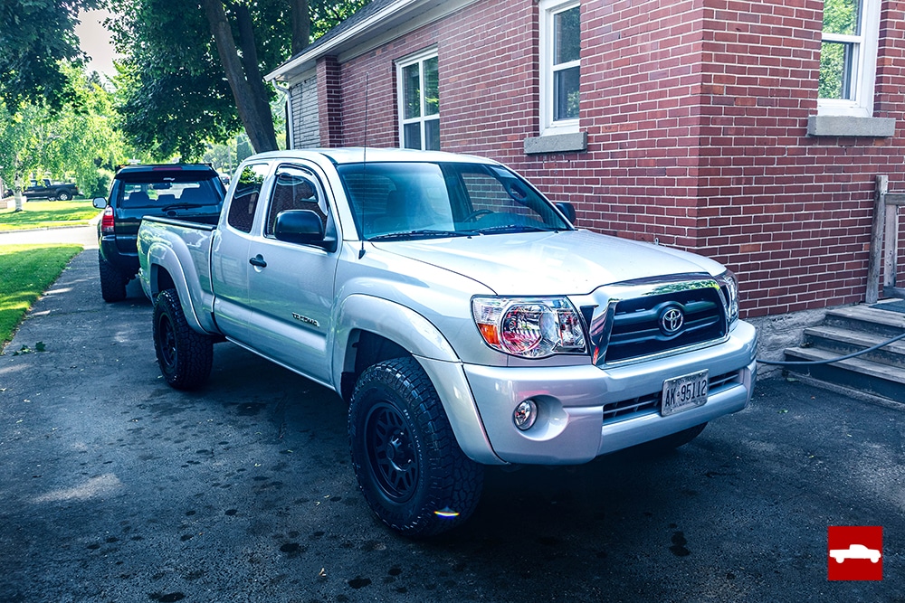 Toyota Tacoma after being washed